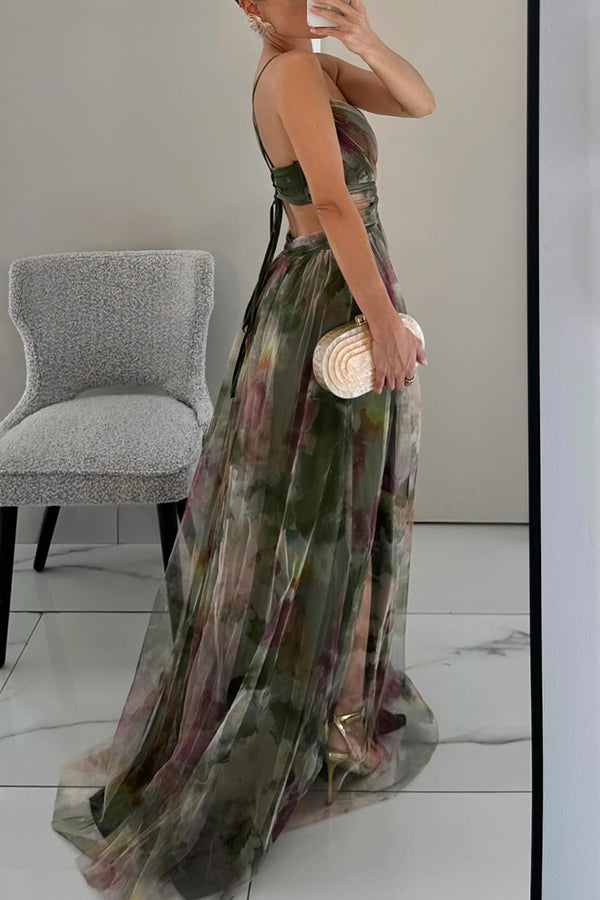 Giselle - Incantevole Maxi Abito con Stampa Floreale