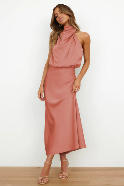 Lydia | Abito lungo con scollo a halter
