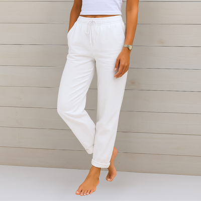MAYLORA | Pantaloni in lino elasticizzati premium traspiranti