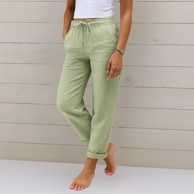 MAYLORA | Pantaloni in lino elasticizzati premium traspiranti
