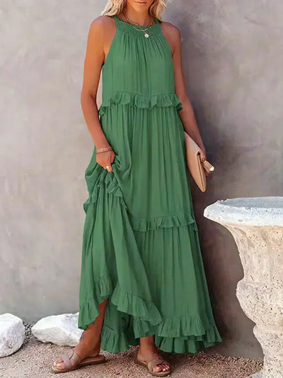 ANETA | Abito elegante senza maniche con volant