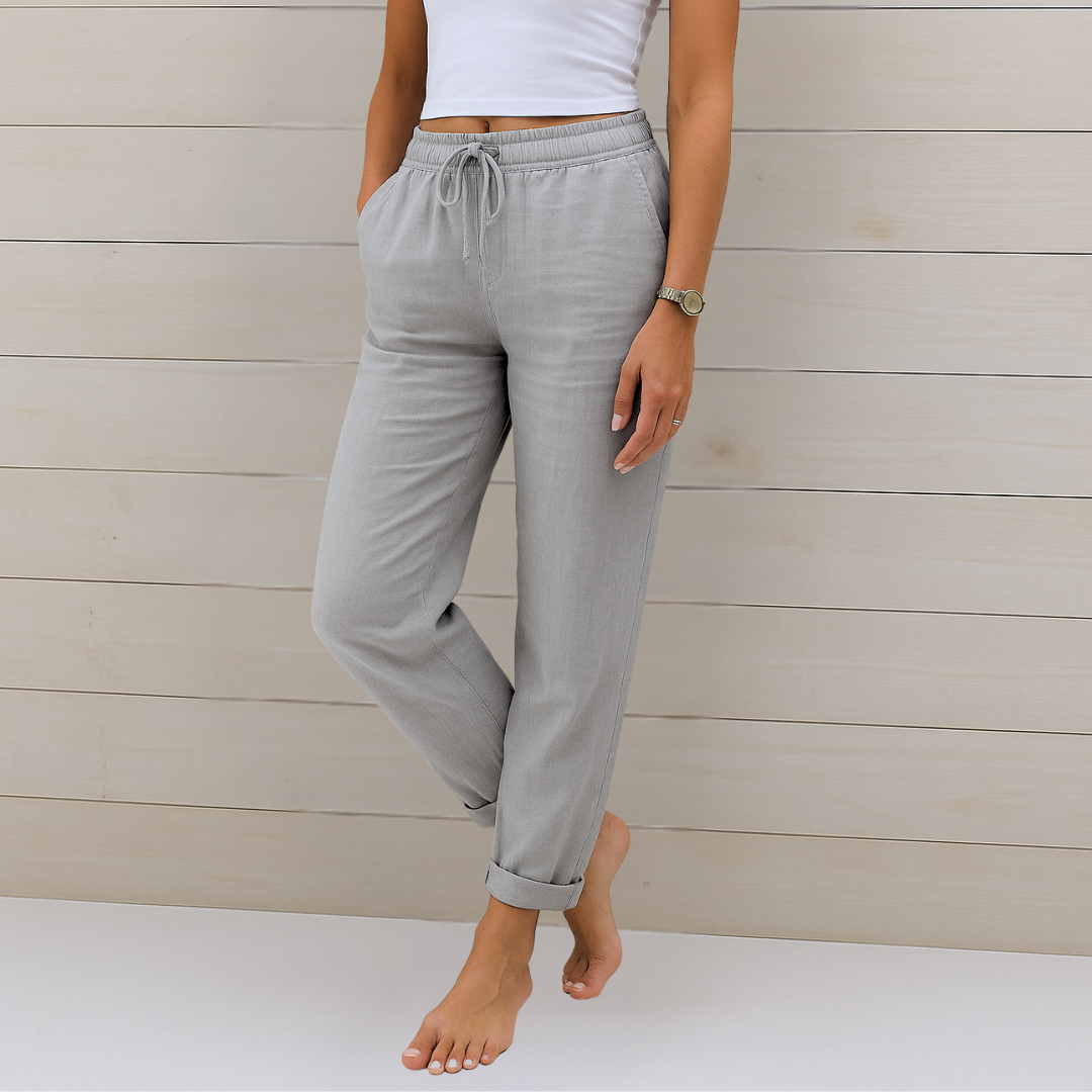 MAYLORA | Pantaloni in lino elasticizzati premium traspiranti