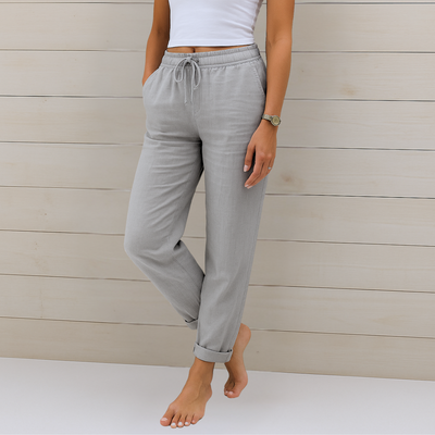 MAYLORA | Pantaloni in lino elasticizzati premium traspiranti