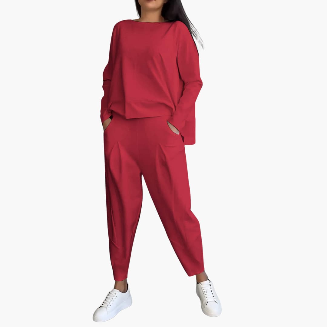 Anna | Set Comodo a Due Pezzi con Collo Rotondo