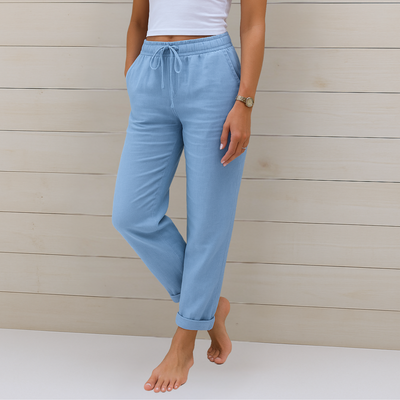 MAYLORA | Pantaloni in lino elasticizzati premium traspiranti