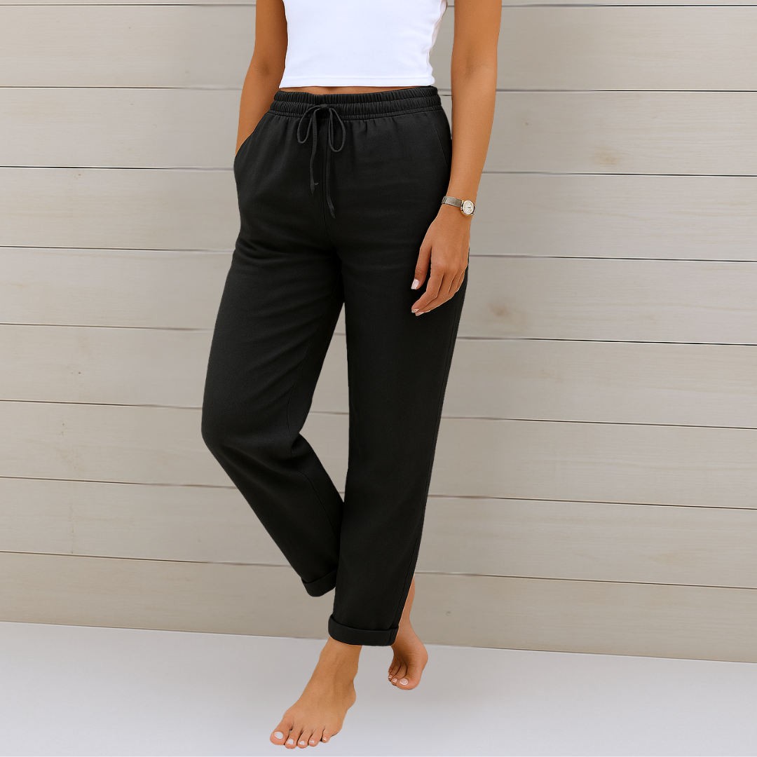 MAYLORA | Pantaloni in lino elasticizzati premium traspiranti