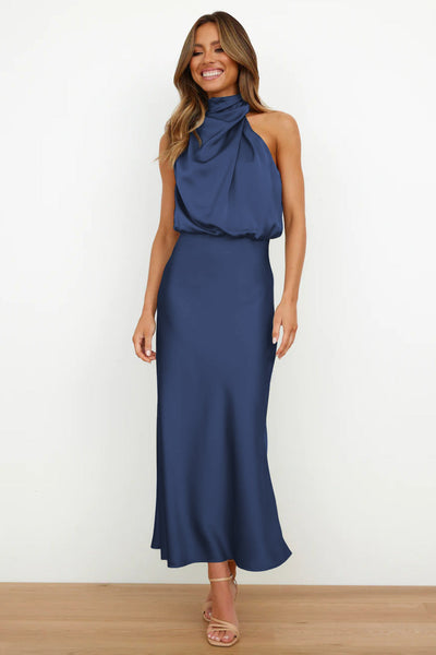 Lydia | Abito lungo con scollo a halter