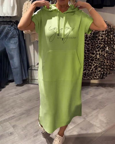 Saskia™ | Vestito con Cappuccio Casual