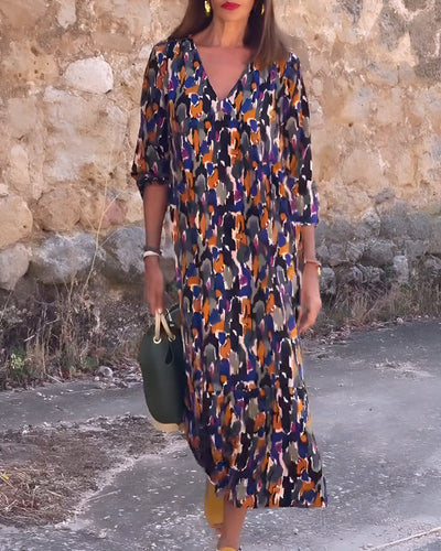 Nathalie | Abito vintage con scollo a V