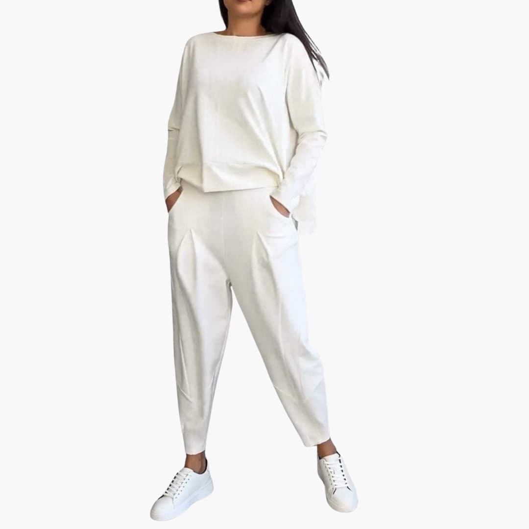Anna | Set Comodo a Due Pezzi con Collo Rotondo