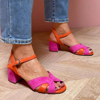 FABIANA | SANDALI COLOR BLOCK CON TACCO