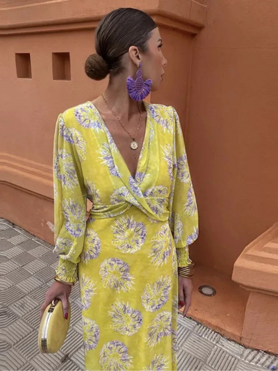 Marisella™ | Abito Estivo con Motivo Floreale