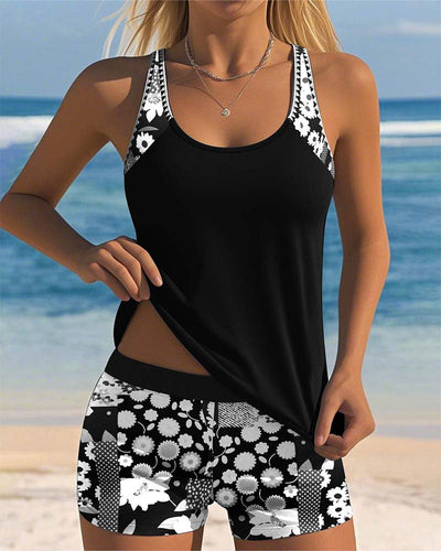 SABRINA | Costume da bagno a due pezzi con vestibilità confortevole e stile floreale da spiaggia