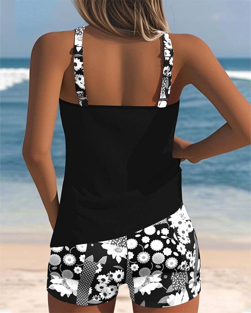 SABRINA | Costume da bagno a due pezzi con vestibilità confortevole e stile floreale da spiaggia