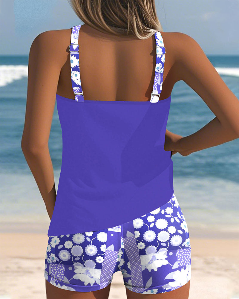 SABRINA | Costume da bagno a due pezzi con vestibilità confortevole e stile floreale da spiaggia