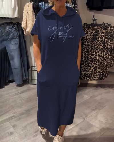 Saskia™ | Vestito con Cappuccio Casual