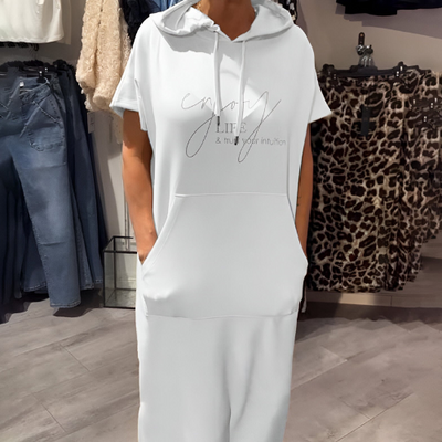 Saskia™ | Vestito con Cappuccio Casual