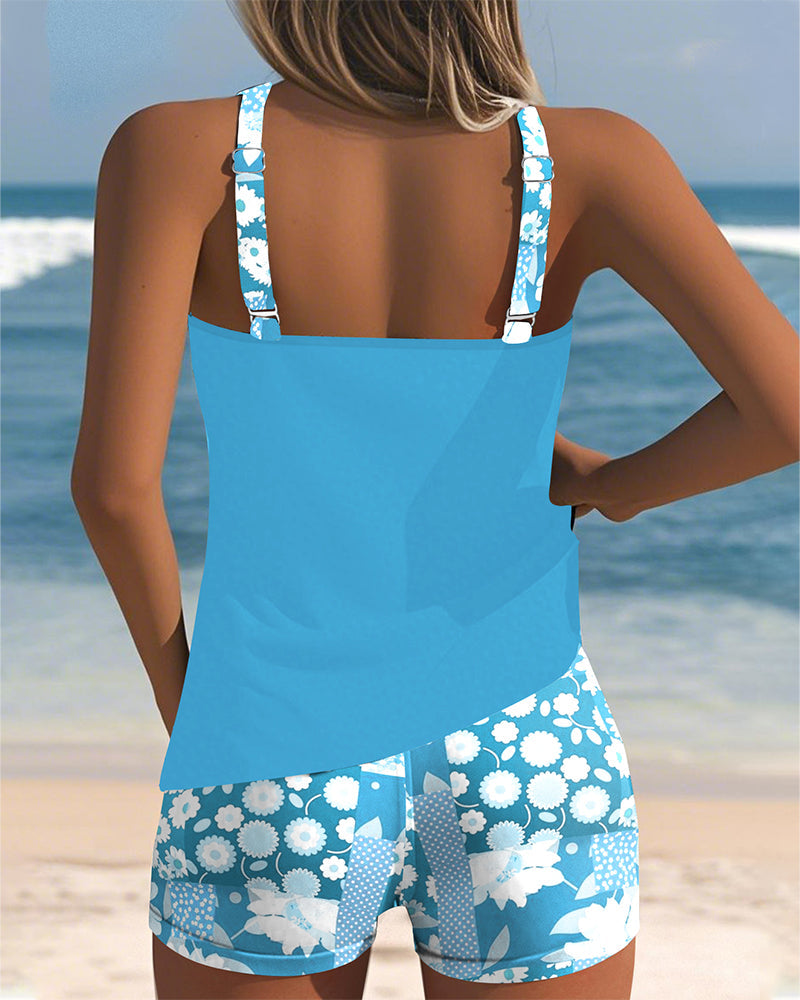 SABRINA | Costume da bagno a due pezzi con vestibilità confortevole e stile floreale da spiaggia