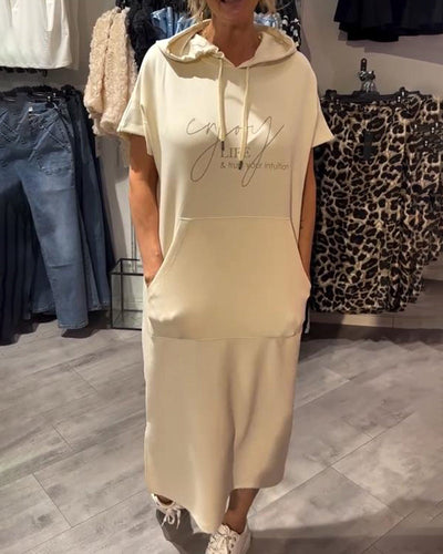 Saskia™ | Vestito con Cappuccio Casual