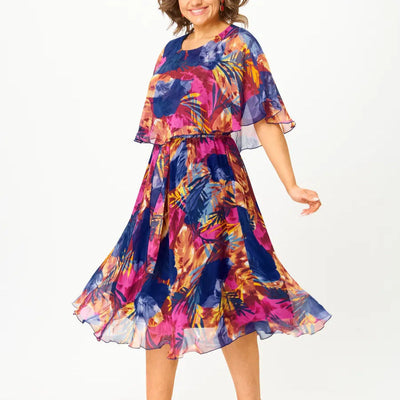 AYALA | ABITO IN CHIFFON COMODO TAGLIE FORTI
