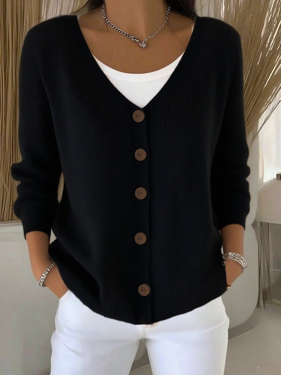 cardigan lavorato a maglia casual per donne in autunno