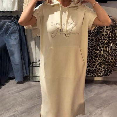 Saskia™ | Vestito con Cappuccio Casual