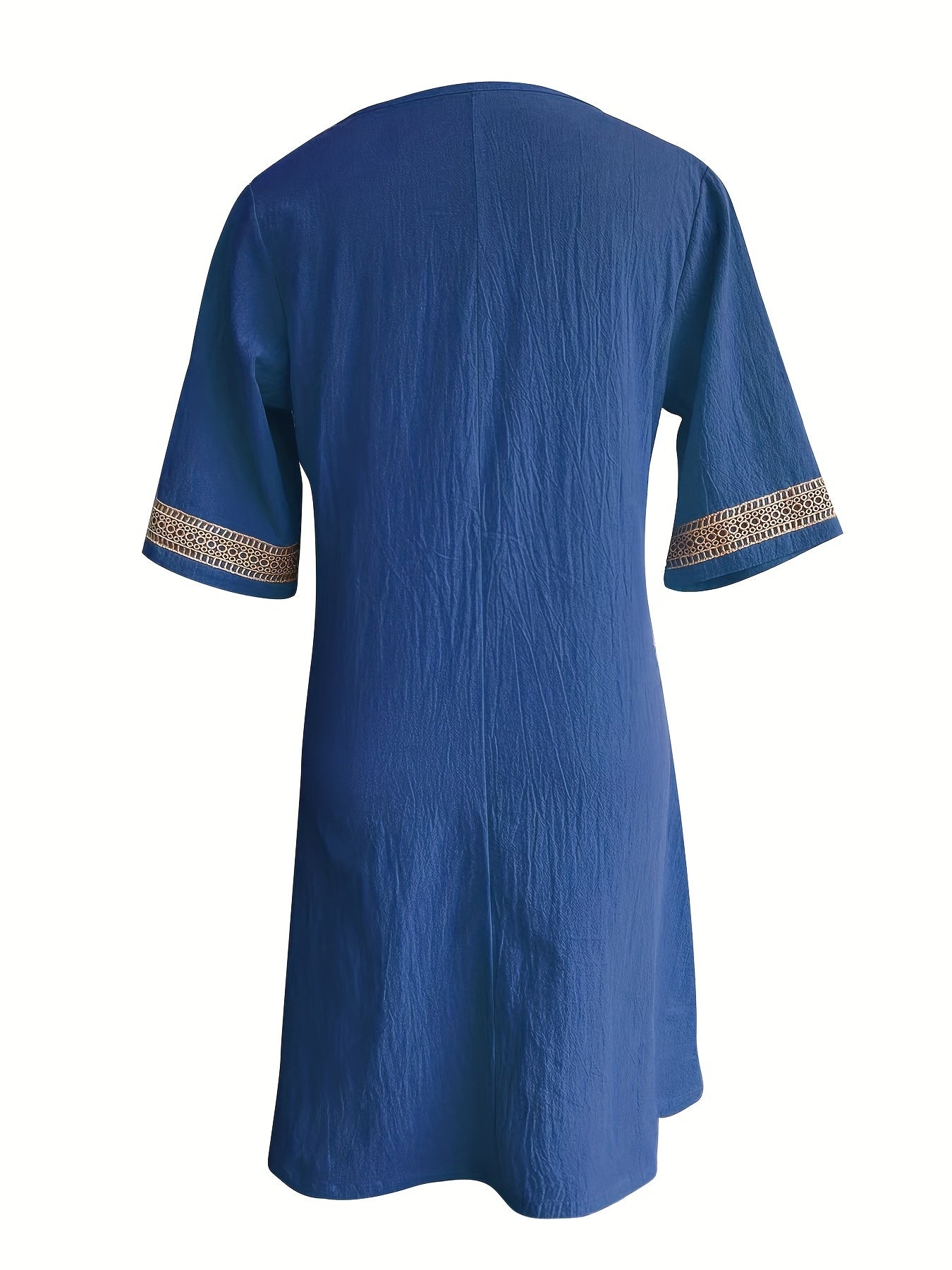 Abito da donna con scollo a V in pizzo e maniche a metà