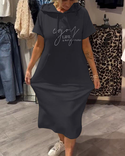 Saskia™ | Vestito con Cappuccio Casual