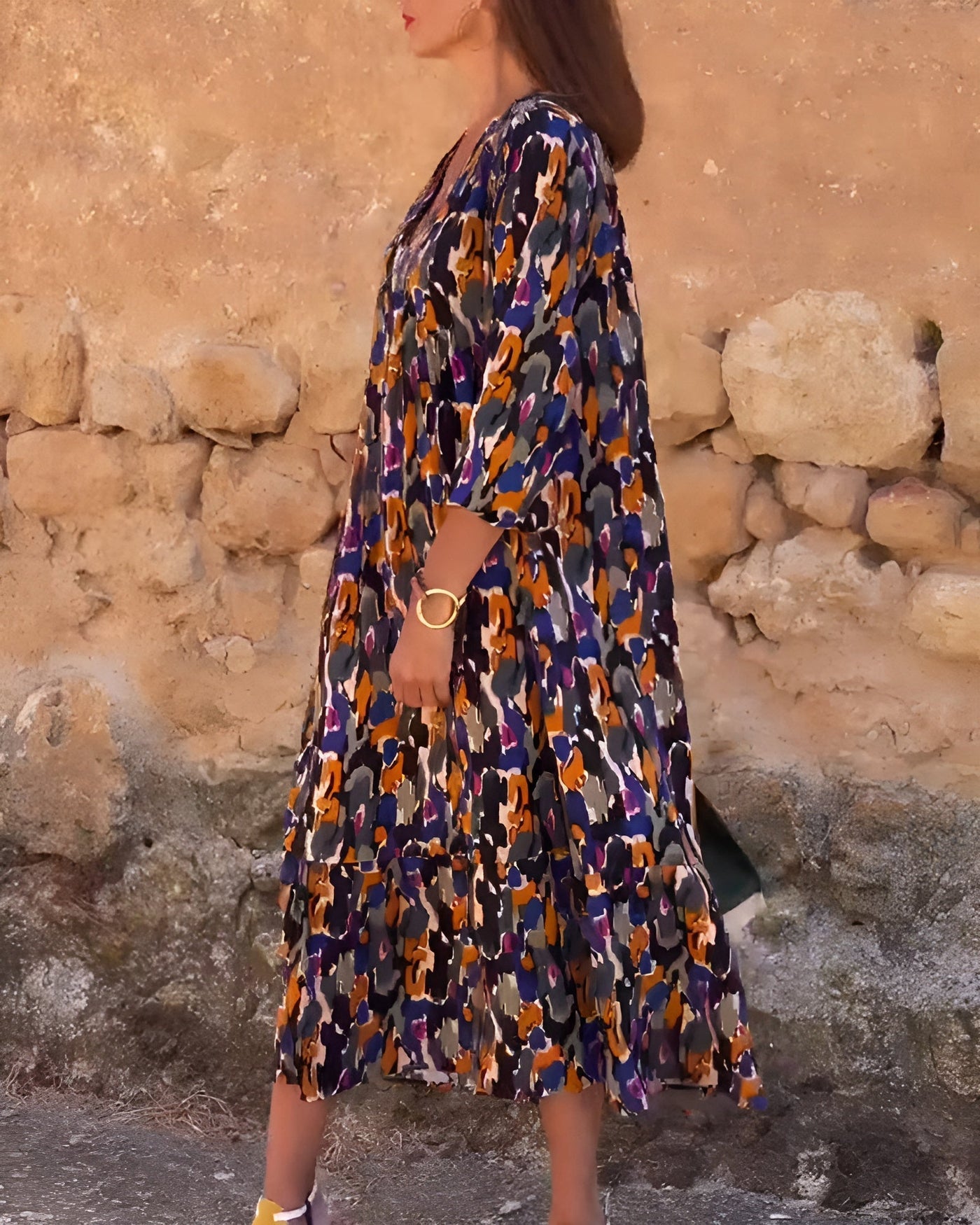 Nathalie | Abito vintage con scollo a V