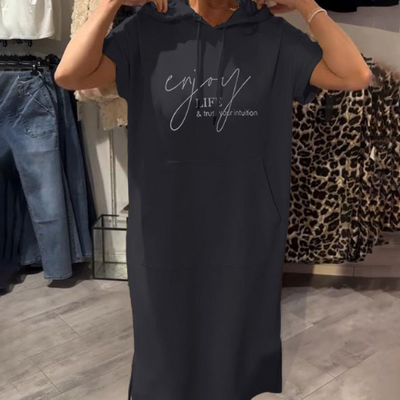 Saskia™ | Vestito con Cappuccio Casual