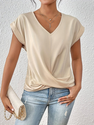 Maia – Top V-Hals con Twist Frontale