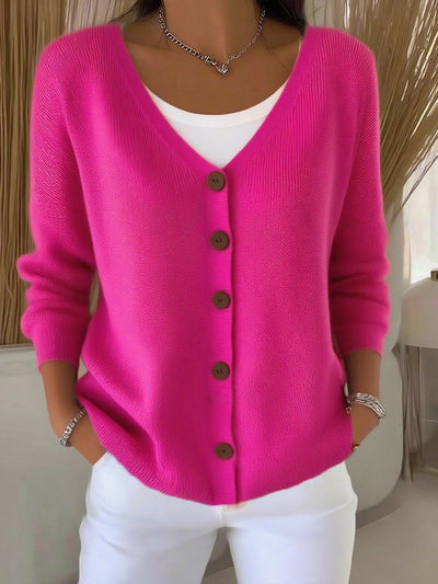 cardigan lavorato a maglia casual per donne in autunno
