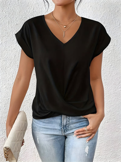 Maia – Top V-Hals con Twist Frontale