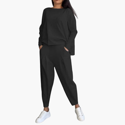Anna | Set Comodo a Due Pezzi con Collo Rotondo