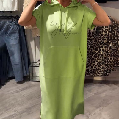 Saskia™ | Vestito con Cappuccio Casual