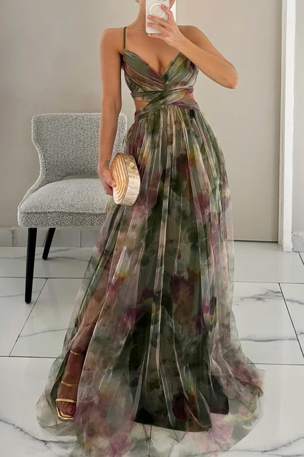 Giselle - Incantevole Maxi-abito con Motivo Floreale