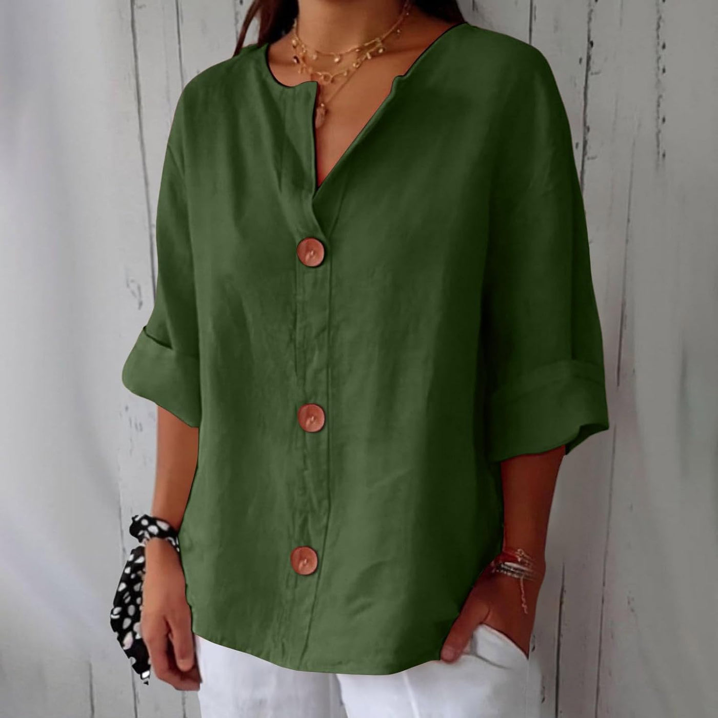 Leviana™ | Blusa in Lino Casual