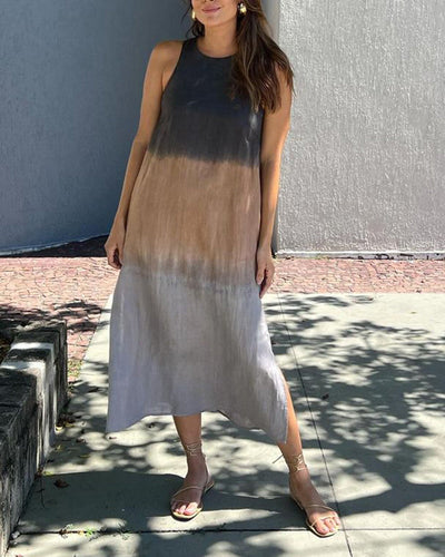 Anette | Abito Ombre Senza Maniche con Collo Rotondo