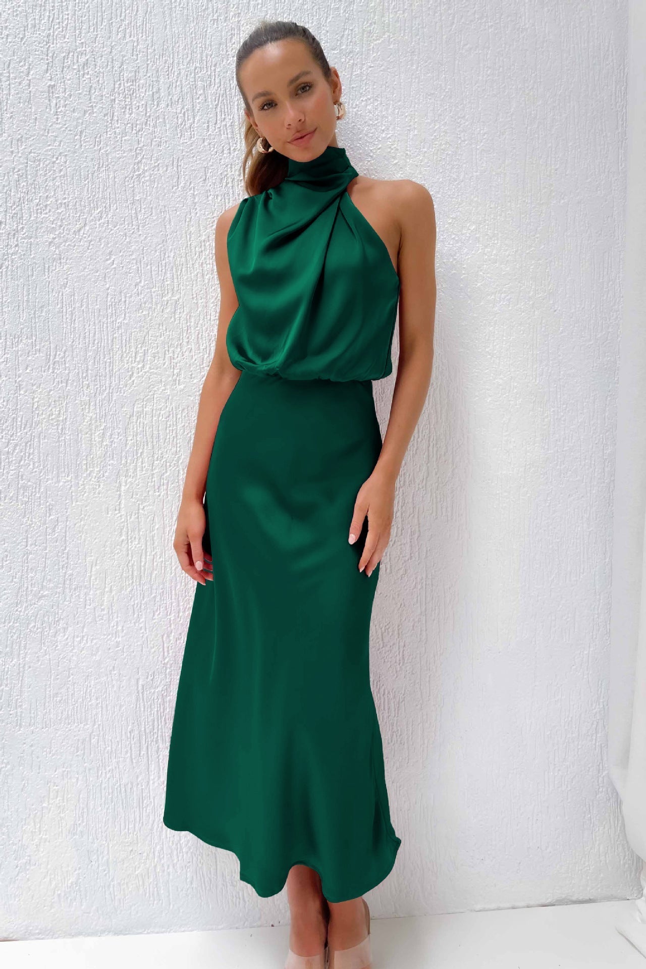 Lydia | Abito lungo con scollo a halter