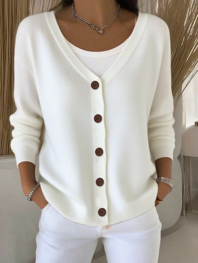 cardigan lavorato a maglia casual per donne in autunno