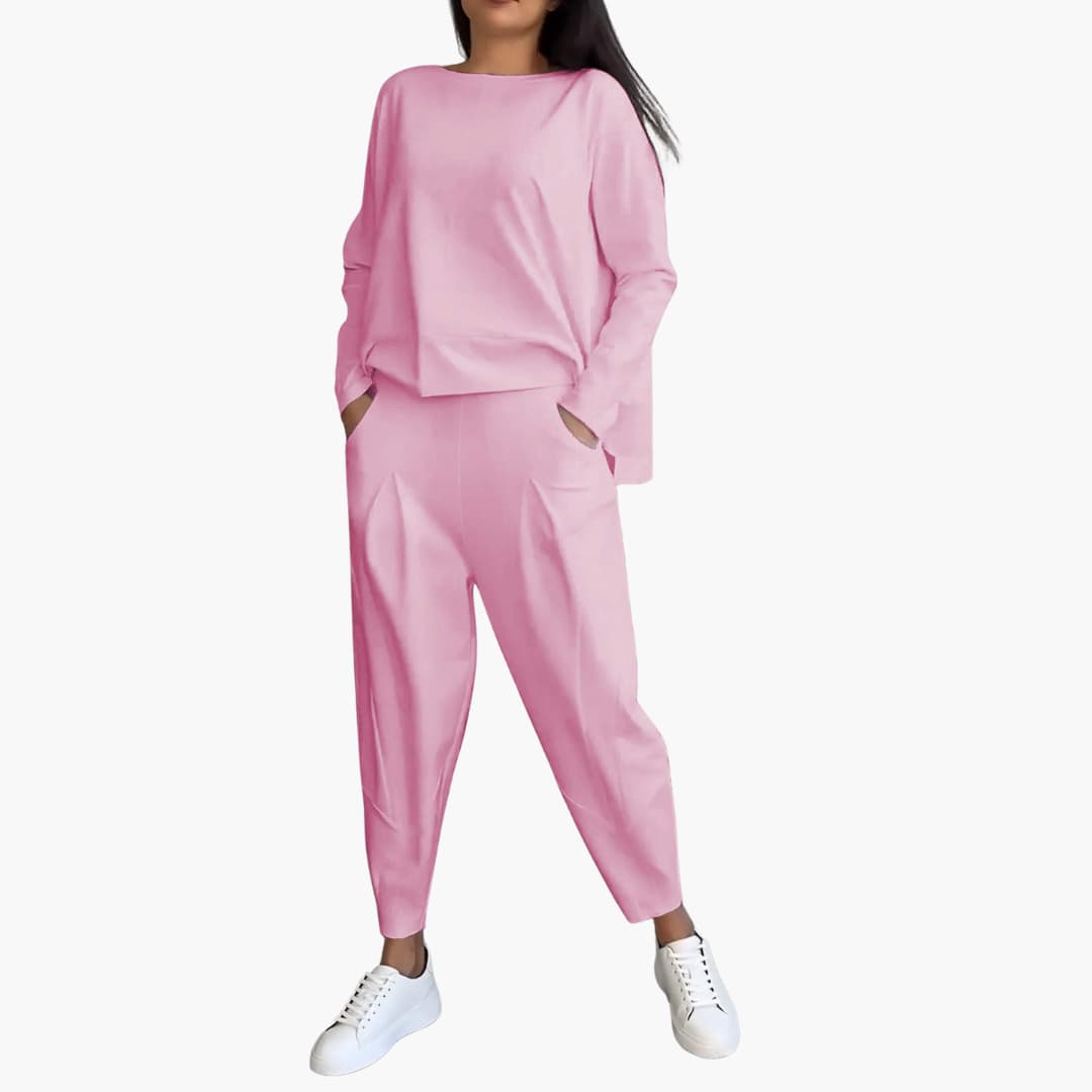 Anna | Set Comodo a Due Pezzi con Collo Rotondo