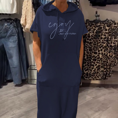 Saskia™ | Vestito con Cappuccio Casual