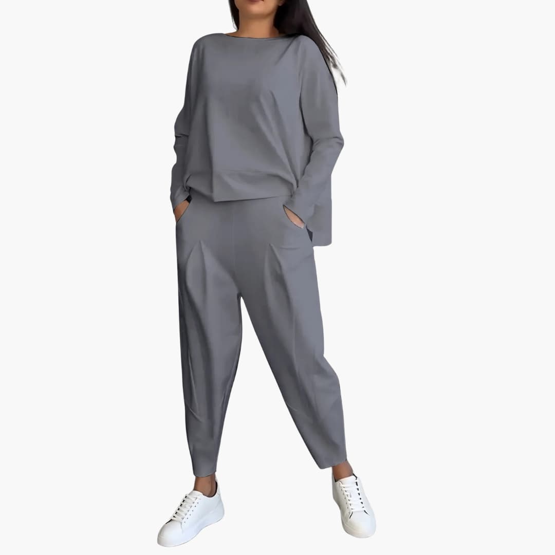Anna | Set Comodo a Due Pezzi con Collo Rotondo