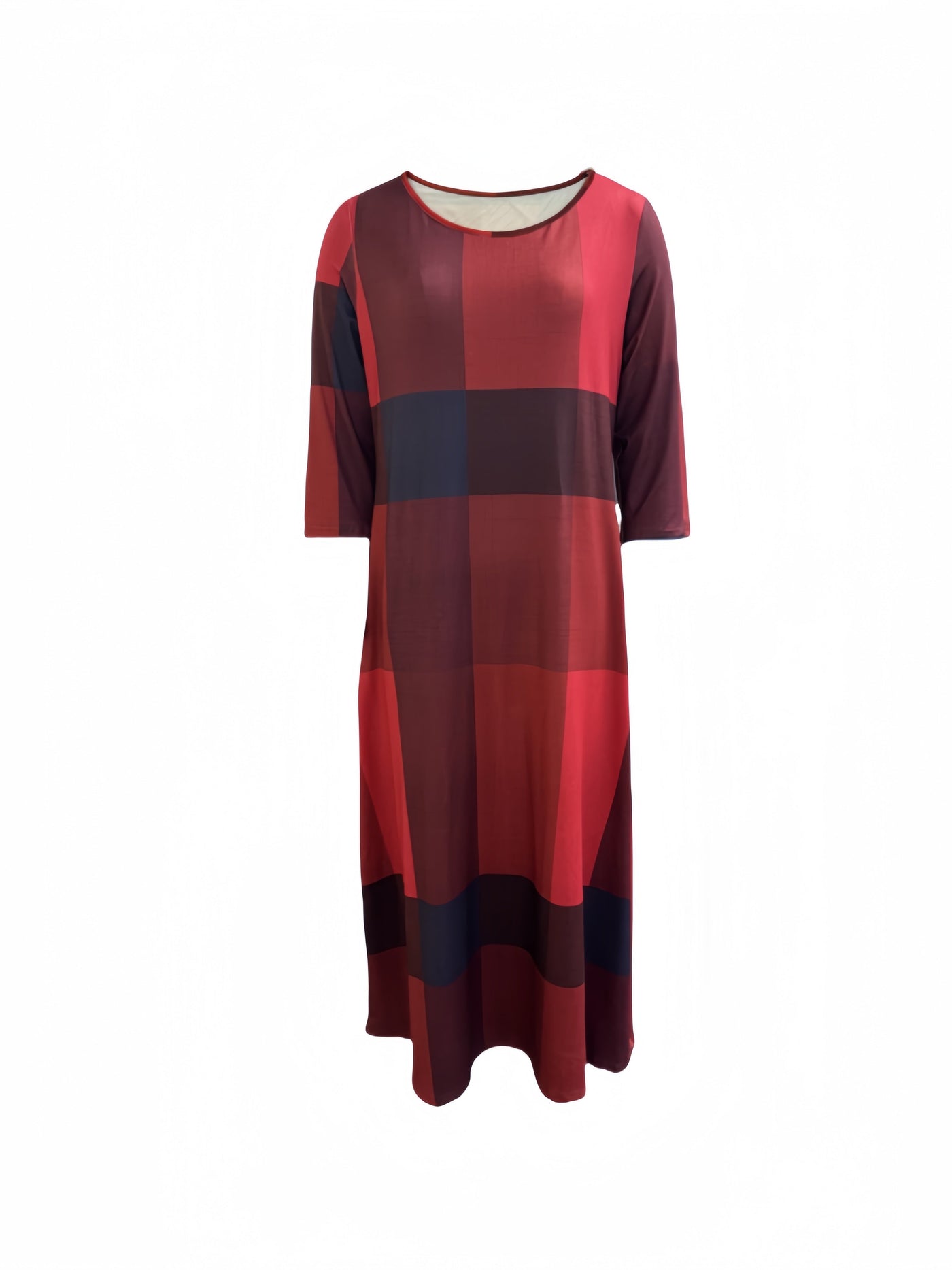 Abito A-Line con Stampa Digitale Casual da Donna