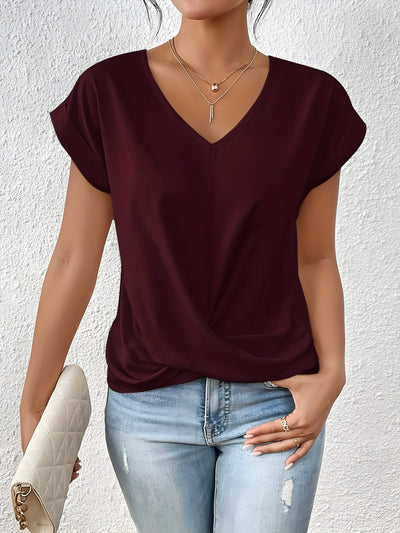 Maia – Top V-Hals con Twist Frontale