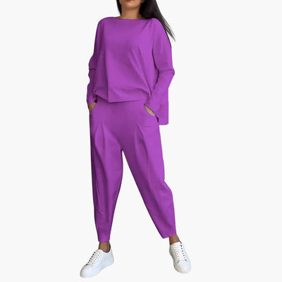 Anna | Set Comodo a Due Pezzi con Collo Rotondo