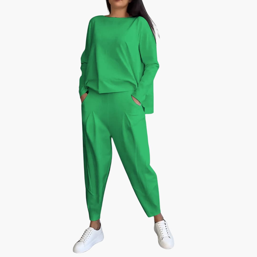 Anna | Set Comodo a Due Pezzi con Collo Rotondo