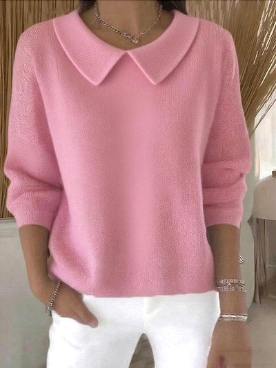 Pull casual in cotone per donne a maniche lunghe