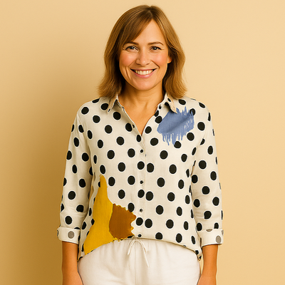 Avril | Blusa elegante con stampe giocose