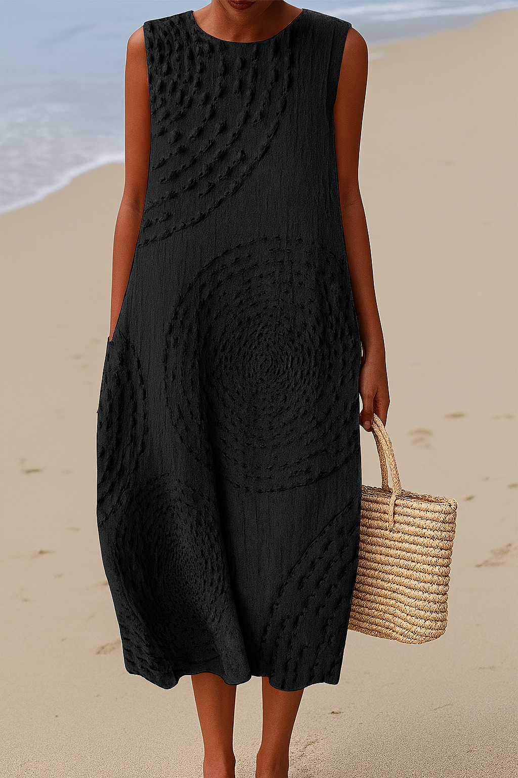 SOFIE | Abito midi senza maniche – Eleganza semplice per le giornate estive